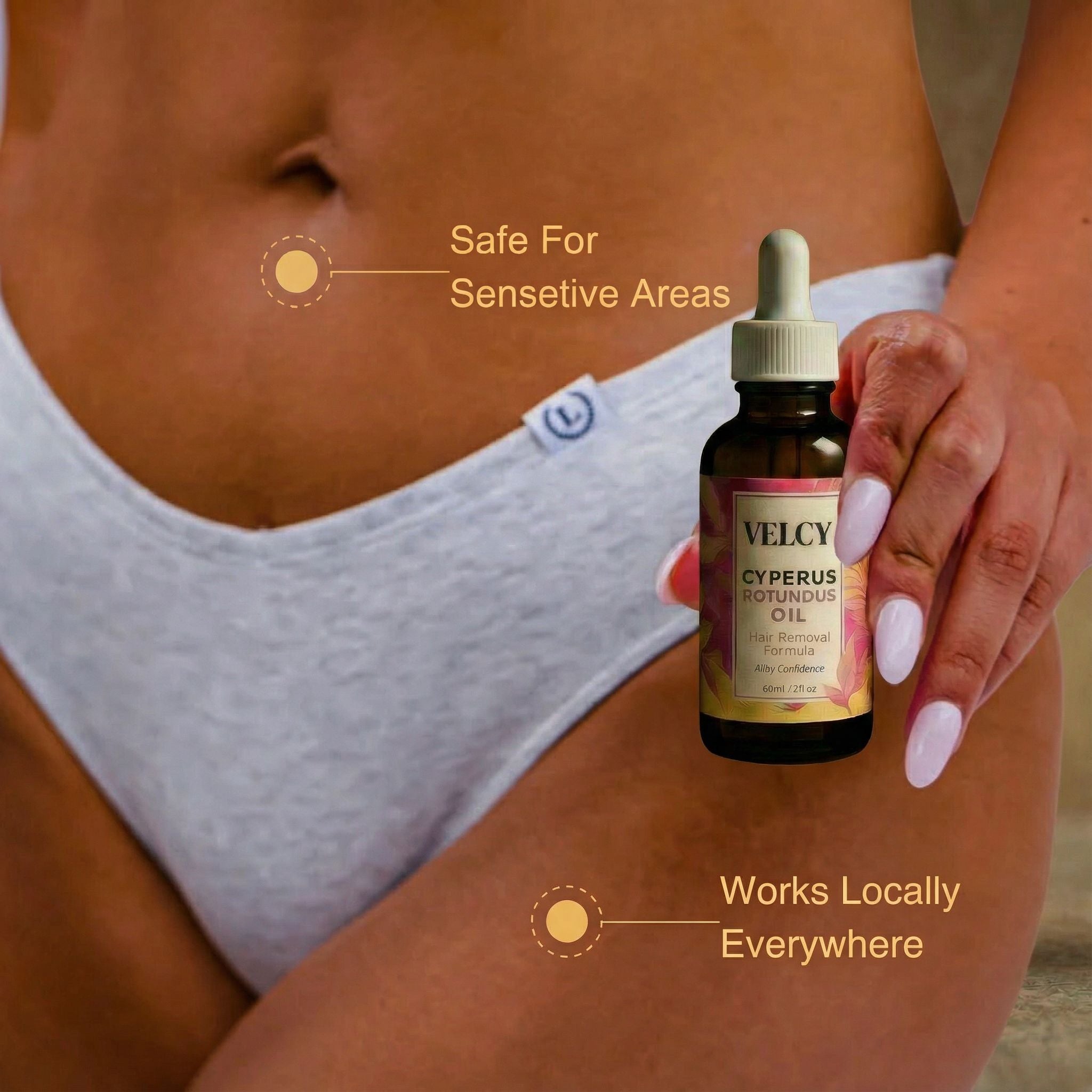 Velcy™ Smooth Regrowth Oil · Cyperus Rotundus Formula