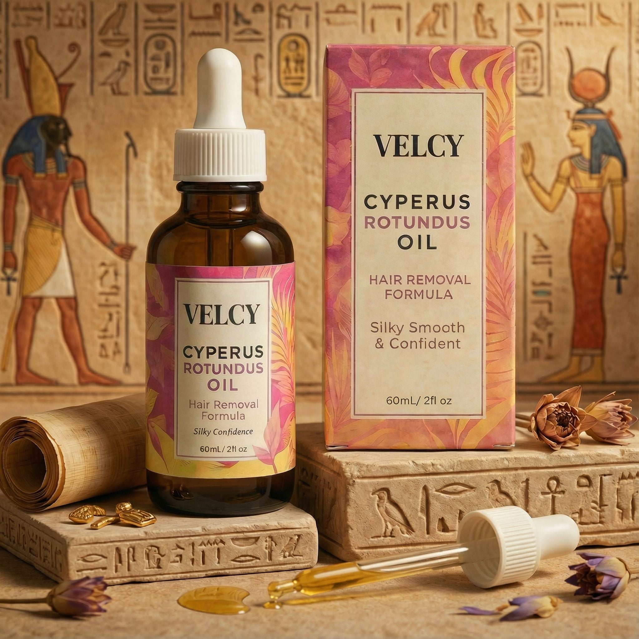 Velcy™ Smooth Regrowth Oil · Cyperus Rotundus Formula